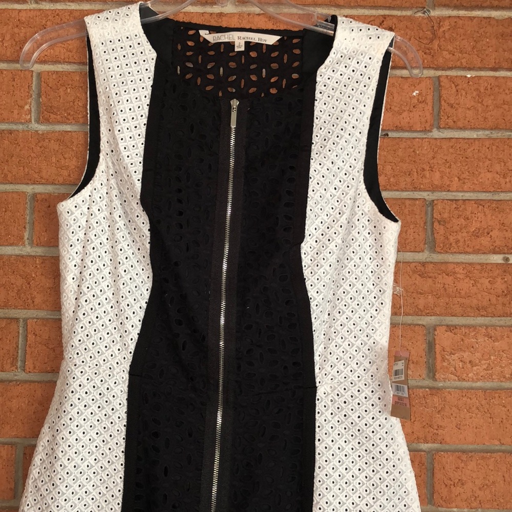 🖤RACHEL RACHEL ROY🖤COLOR BLOCKED EYELET DRESS🖤 - Picture 3 of 7